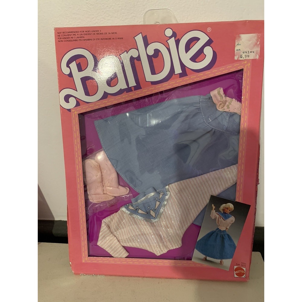 Vintage Barbie The‎ Jeans Dress Look Fashions Doll Outfit #4333 Mattel 1987 NEW